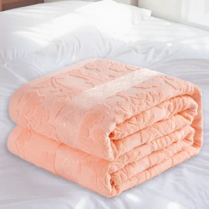 Classic Solid Jacquard Cotton Blanket for Summer Ultra Soft and Cozy Skin Friendly Home Use Blanket