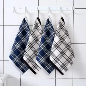 Classic Striped 100% Cotton Kitchen Towel Absorption and Quick-Drying Kitchen Towel for Clean Dish