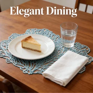 Classic Style PVC Waterproof Placemats Irregular Shape Wedding & Hotel Use Non slip MOQ 6pcs Mats & Pads