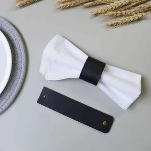 Classic Vintage PU Plating Napkin Ring Holder Customized Logo Durable Decorative Wedding Napkin Rings