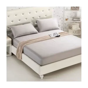 Classic Washable Pure White Color Bedding Set Bed Flatted Fitted Sheet With Cotton Fabric