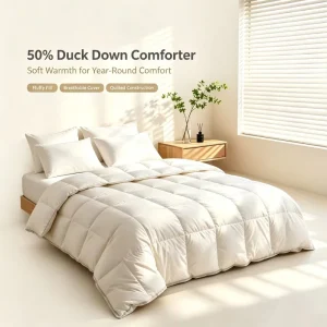 Classic White Down Comforter Duck Down Duvet Insert Custom Logo