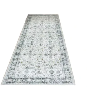 Classical Persian Runner Rugs for Hallway Faux Wool Soft Machine Made Washable Floor Mat Non slip Farmhouse Living Room Carpet