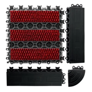Clean Power Eva Interlocking Doormat Anti Slip Matting Scrap Snow Modular Tiles Outdoor Entrance Mat