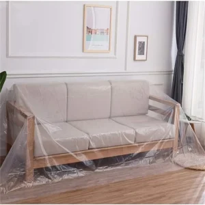 Clear Plastic Sofa Cover Woven 600D Oxford Fabric Home Textile Moving Protection Bag Plain Style Waterproof Accessory