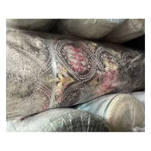 Clearance Stock Jacquard Curtain Fabric Floral Upholstery Fabric Decorative for Living Room
