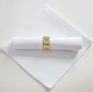 Cloth Napkin Ruffled Edge Washable Polyester Napkin for Party Wedding and Dinner