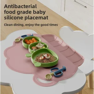 Clouds American Style 0 12 Months Children’s Food Grade Silicone Placemat Leak proof Non slip High Temperature Heat Insulation