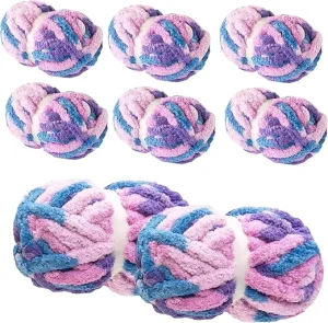 Coarse Snow Neil Chenille Yarn 100% Polyester Dyed Super Soft Eco Friendly Anti Bacteria Yarn for Crocheting Arm Knits
