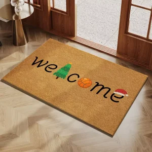 Coconut Palm Washable Anti Slip Door Mat for Bathroom Entrance Entryway Porch Mud Scraping Dirt Wiping