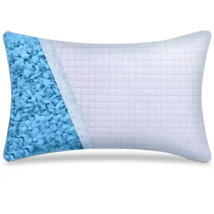 Cold Cooling Gel Bed Pillow Adjustable Shredded Memory Foam Pillow for Sleeping