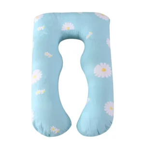Color Washed Cotton Pregnancy Pillow U shape Full Body Pillow and Maternity Support for Back Hips Legs Belly for Pregnancy Women