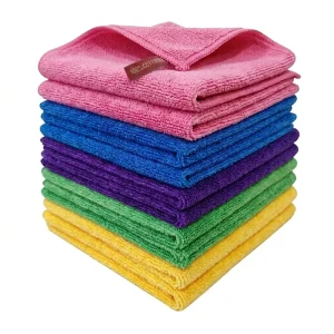 Colorful 400GSM Microfiber Car Wash Towel Lint Free Absorbent Car Detailing Cloth Household Wiping Rags Bulk Supply