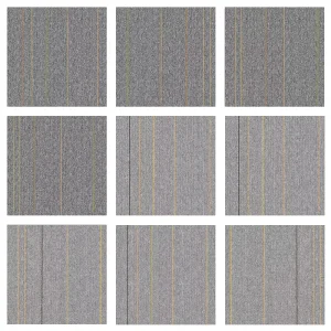 Colorful 500×500 Square PVC Fireproof Cushioned Non Slip PET Friendly Carpet Tiles Handmade Cut Pile Tufted Woven Home Bedroom
