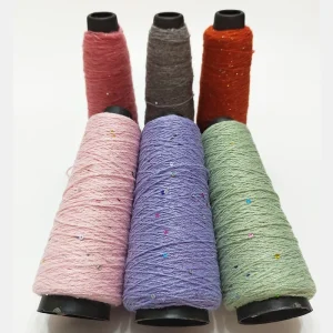 Colorful 92%Acrylic 6%Lurex 2%Sequin Spun Yarn with Customized Color for Hand Knitting