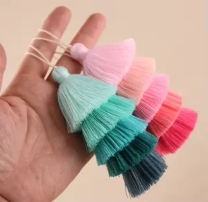 Colorful Boho Pom Pom Tassel Charm 100% Cotton for Curtain Decoration