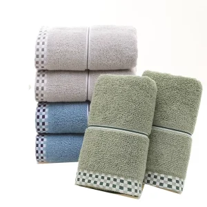Colorful Custom Logo Bath Towels Cotton Bath Towels for Home Use