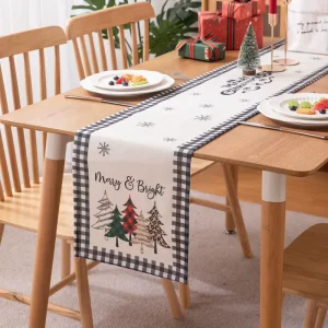 Colorful Easily Clean Multiple Sizes Versatile Promotional Gifts Cotton Canvas Table Runners Custom Logo