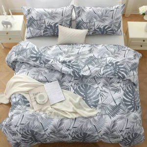 Colorful High Quality Polyester 4-Piece Bedding Set Beautiful Comfortable Anti-Static Duvet Cover with Pillowcase for Home