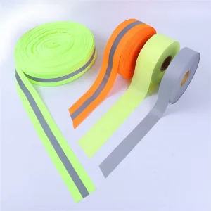 Colorful High Tenacity Jacquard Polyester Tape Home Textile Bags Belt Custom Logo Reflective Webbing