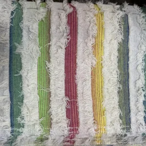 Colorful Jacquard Fringe Tweed Fabric 3D Frayed Tassel Texture Woven Textile Eco-Friendly Lightweight 340GSM for Boys Girls