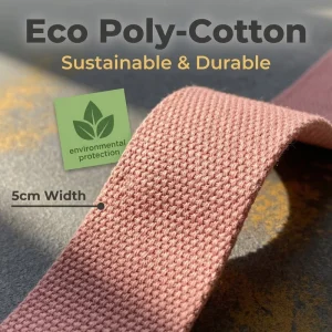 Colorful Striped Embroidered Eco Friendly Twill Polyester Cotton Webbing 2mm Thick Heavy Duty for Bags Home Textile & Shoes