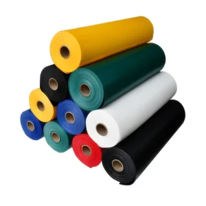 Colorful Waterproof 1000D 550GSM 650GSM 750GSM 900GSM PVC Coated Tarpaulin Mesh Fabric for Truck Tent Roof Cover