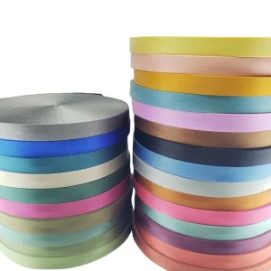 Colourful Herringbone Webbing Woven Webbing Polyester Nylon Webbing for Belts Customized