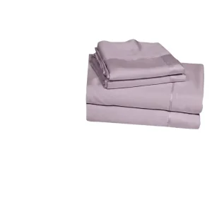 Combed Cotton Bedding Set 140x200cm Simply Taupe 100% Long Lasting Cotton 300 Thread Count Sateen Includes 1 Fitted Sheet