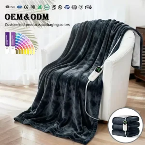 Comfort Blanket Electric Heating Blanket 220V Electric Blanket for Winter Flannel Square Plain Nonwoven ODM OEM