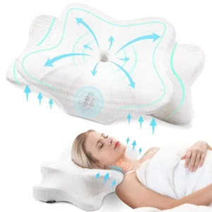 Comfort Pressure Relief Neck Pain Sleep Pillows Memory Foam for Deep Sleepers Back Side Stomach Bed Pillows