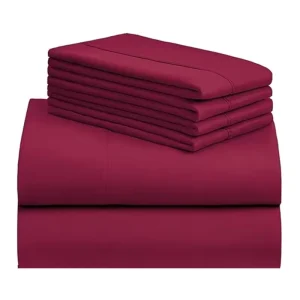 Comfortable 18″ Deep Pockets Twin Size Bedding Sheet Set Wrinkle Free Flat Sheet Pillowcases Woven Technique Polyester Filling