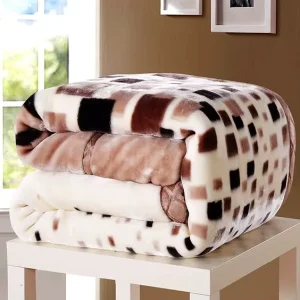 Comfortable 8 kg Korea Double King Size Super Soft Thick Queen Size Raschel Blanket for Winter