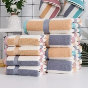Comfortable Absorbent Cotton Bath Strips Towels Extra Large Adult Beach Bath Towels for Shower Pool Beach Trip