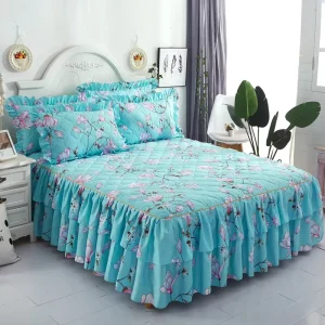 Comfortable Bed Skirt Plain Dyed Multiple Colors Soft Skin-Friendly Polyester Customized Size Hotel Home Use