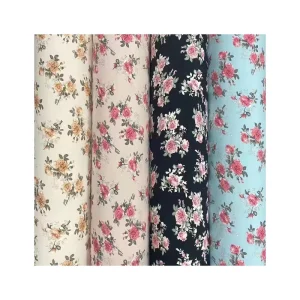 Comfortable Floral Thin Printed Soft Polyester Chiffon Fabric Printed for Soft Pillow case