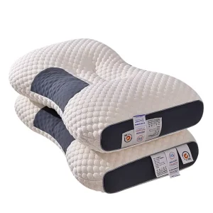 Comfortable High quality Solid Modern Bone Type Single Pillow with Cervical Spine Support and Polyester Fiber Filling