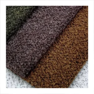 Comfortable Luxury Boucle Woven Yarn Dyed Stretch Upholstery Fabric Wool Viscose Cotton Mixed Sofa Home Textiles