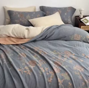 Comfortable Pure Cotton Double Layers Jacquard 300tc All-Season Four-Piece Bedding Set Modern
