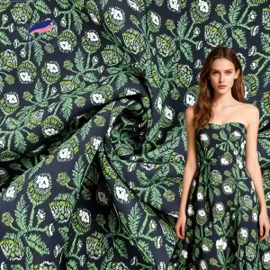 Comfortable Sheer Stretch Nylon Woven Fabric Small Printed Adhesive for Women’s Dresses Special Occasion Decorations