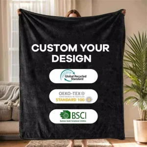 Comfortable Soft Blankets Custom Digital Printed Thermal Sublimate Cartoon Animal Solid Airplanes Throw Blanket