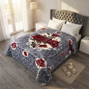 Comfortable Super Warm Soft Single Layer Luxury Embossed Raschel Blanket for Winter