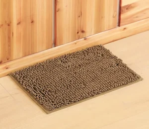 Comfortable Water Absorbing Chenille Bath Mats Non Slip Solid Color Modern Handmade Eco Friendly Bathroom Rugs for Home Hotel