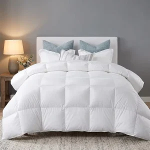 Comforter Filled with Feather and Down Luxurious Hotel Collection Bed Blanket Comforter 100% Cotton Shell