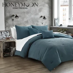 Comforter Set Solid Bed in a Bag Soft Bed Set for All Seasons Bedding Set with Comforter Sheets Pillowcases