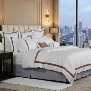 Comforter Set for Hotel Queen Size 300Tc White Fitted Bed Sheet