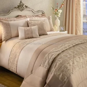 Comforter Sets Polyester Lace Bedspreads Home Plain Satin Duvet Cover Set