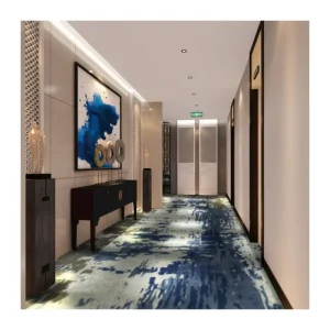 Commercial Banquet Hall Corridor Hospitality Room Wall to Wall Carpet Luxury Hotel Axminster Carpet