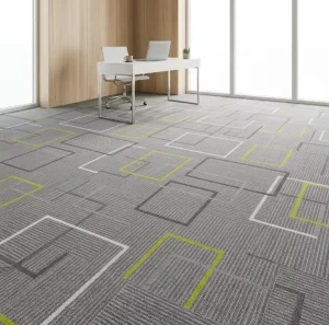 Commercial Blended Yarn Carpet Tiles 50x50cm Anti Static Modular Flooring for Exhibition