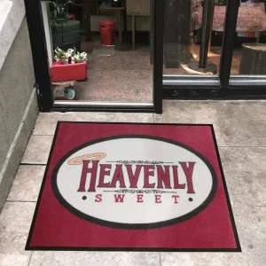 Commercial Carpet Black Logo Mat Custom Printed Rubber Floor Entrance Door Mat